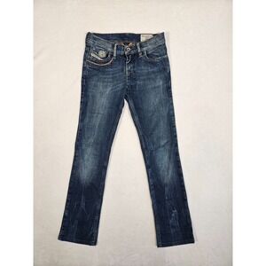 Diesel Liv Jeans Men's‎ 25x30 Blue Denim Stretch Slim Straight Leg Dark Wash